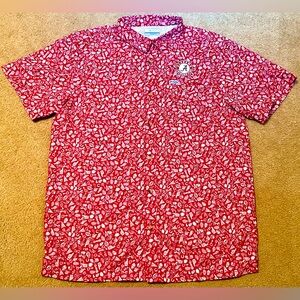 Alabama Crimson Tide Columbia PFG Super Slack Tide Omni-Shade Button-Up - Size M